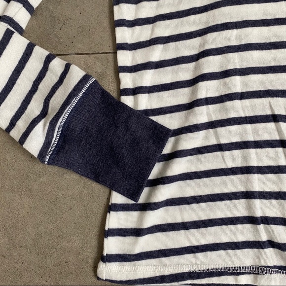 Alternative Apparel blue striped henley top - Picture 6 of 7